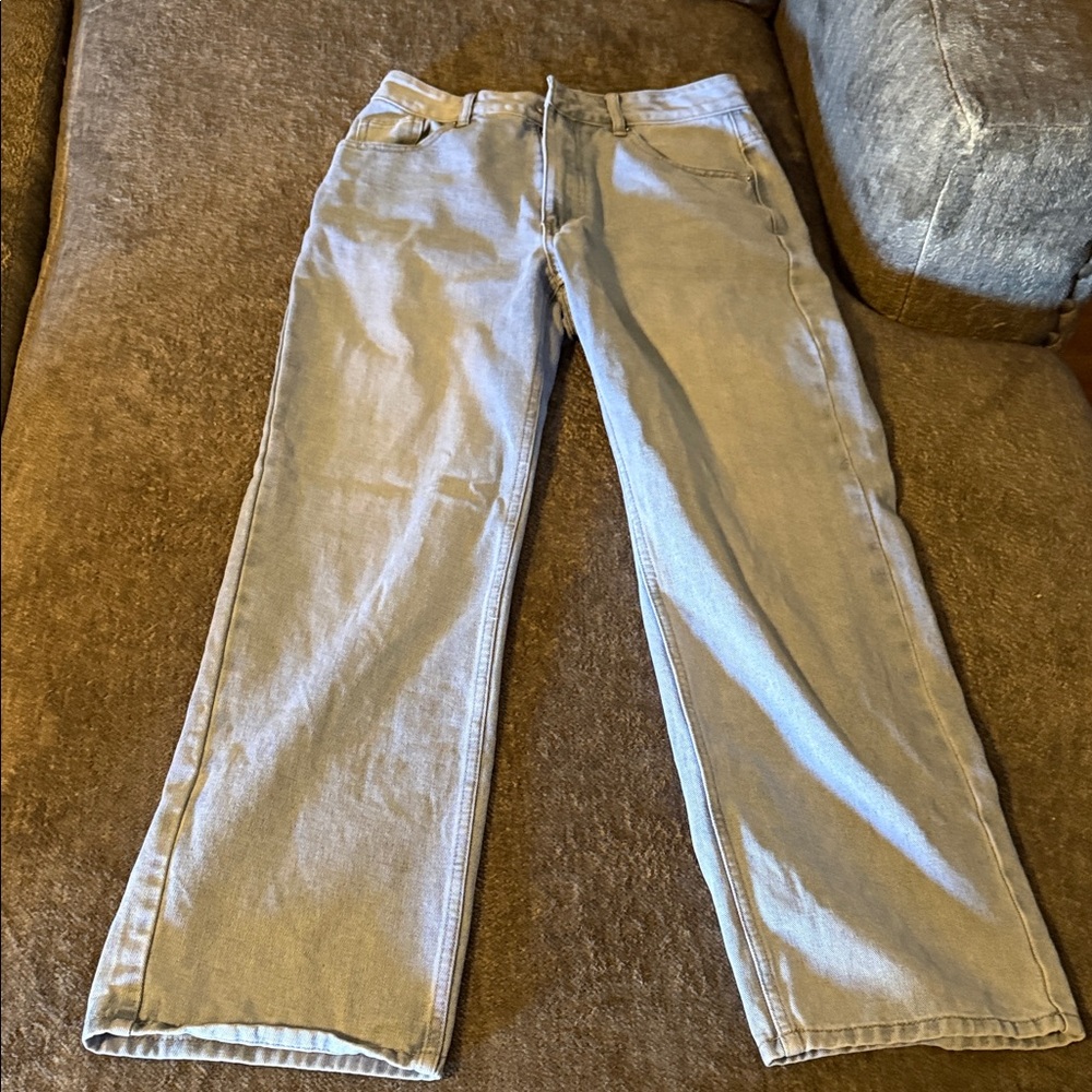 Women's Straight Leg Jeans - Light Blue